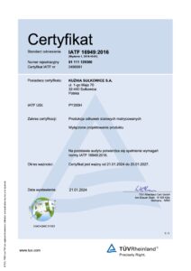 Certyfikat IATF 16949