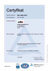 Certyfikat 14001
